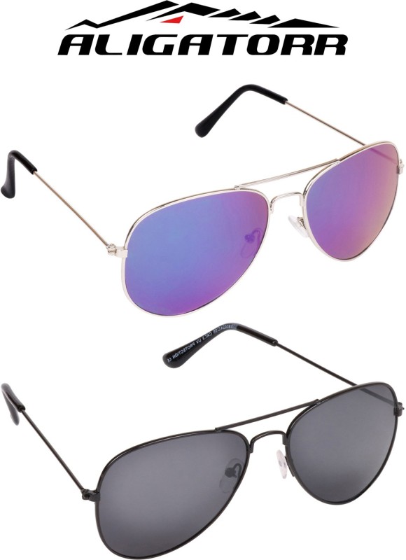 Aligatorr Aviator Sunglasses(Multicolor)