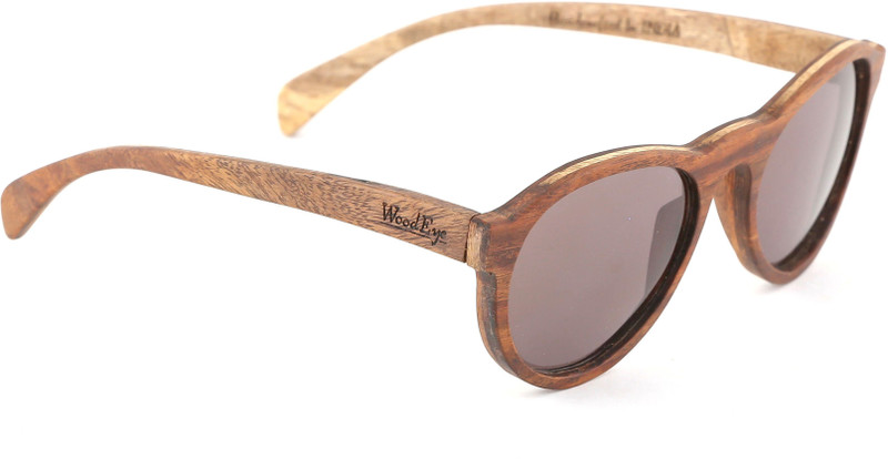 Wood Eye Oval Sunglasses(Grey)