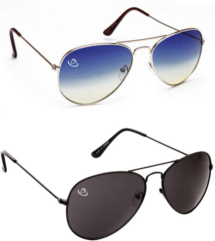 Aventus Aviator Sunglasses(Blue, Black)