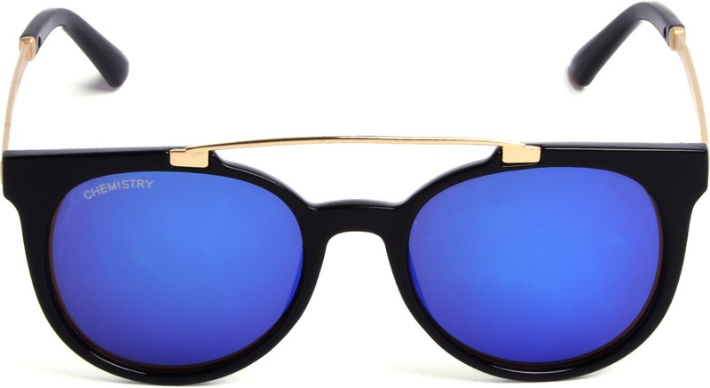 Chemistry Round Sunglasses(Blue)