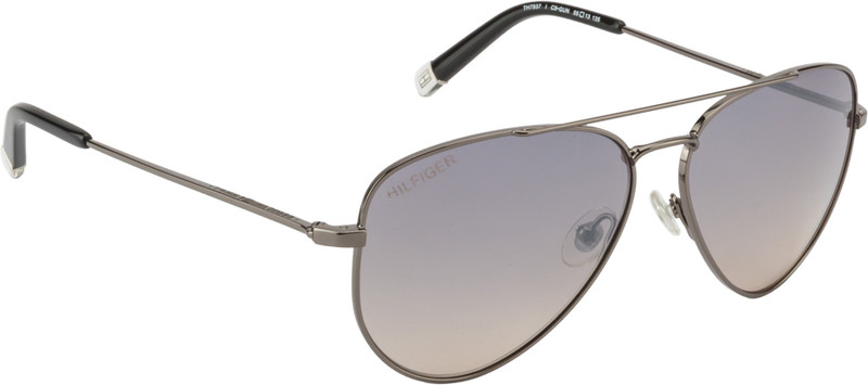 Tommy Hilfiger Aviator Sunglasses(Grey, Silver) Tommy Hilfiger Aviator Sunglasses(Grey, Silver)