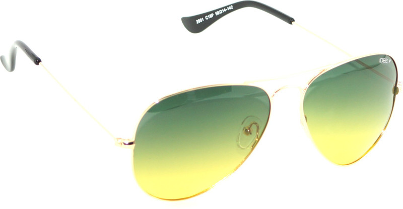 IDEE Aviator Sunglasses(Green, Yellow)