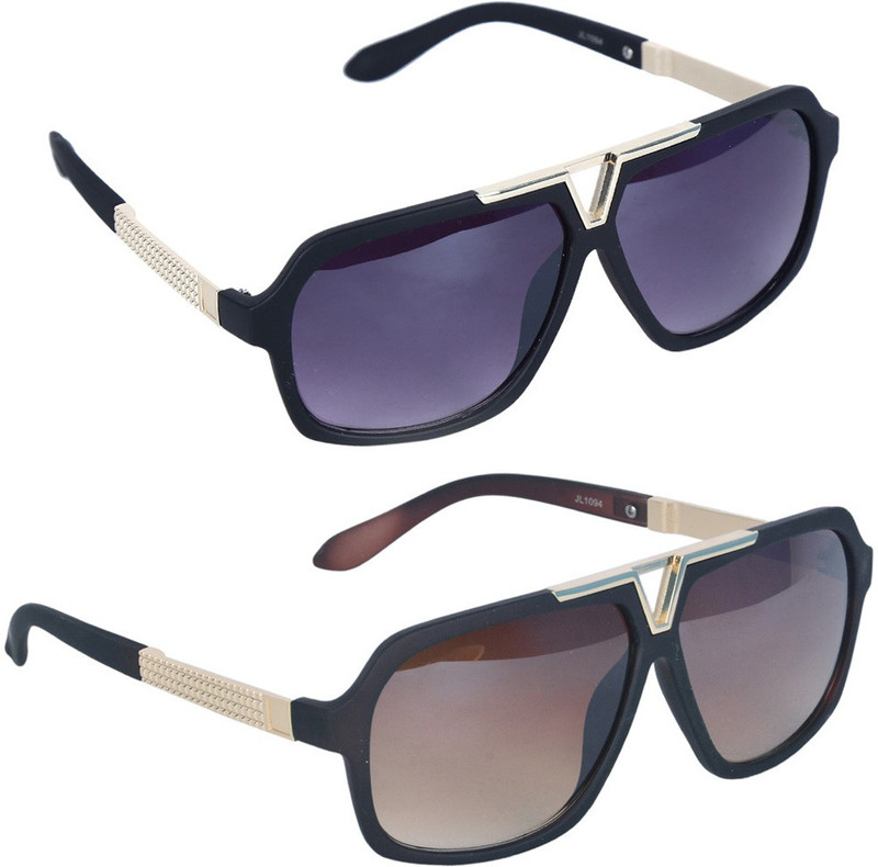 LOPEZ Aviator Sunglasses(Multicolor)