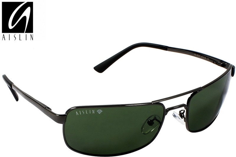 Aislin Rectangular, Wrap-around Sunglasses(Green) Aislin Rectangular, Wrap-around Sunglasses(Green)