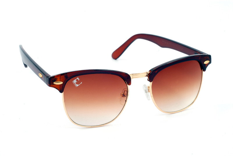 Clark N' Palmer Wayfarer Sunglasses(Brown, Clear)