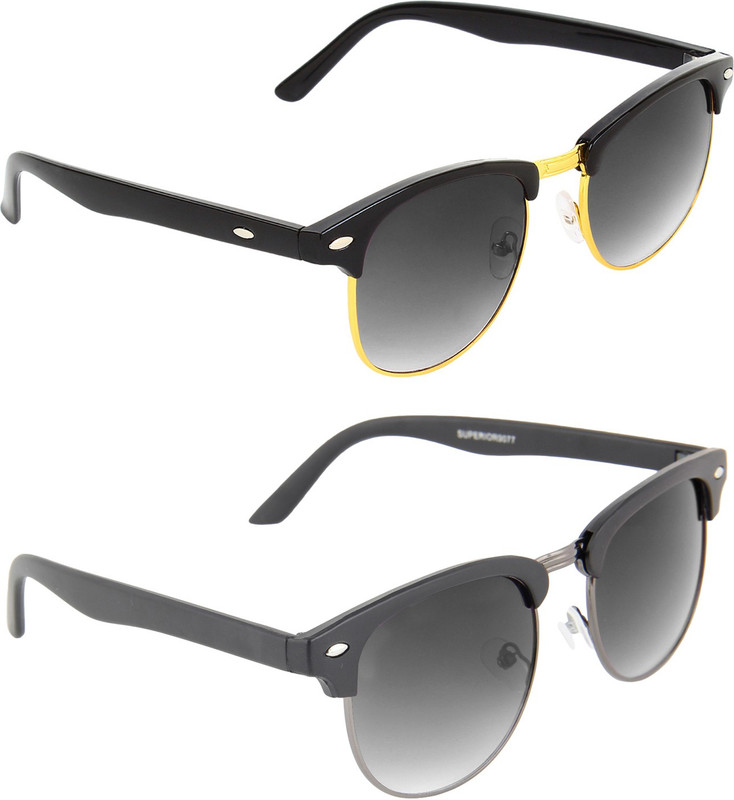 Zyaden Round, Round Sunglasses(Black)