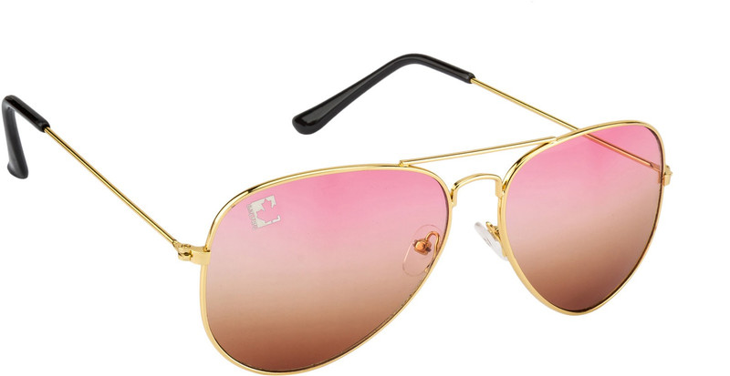 Clark N' Palmer Aviator Sunglasses(Pink, Brown)