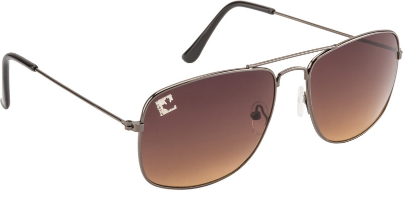Clark N' Palmer Rectangular Sunglasses(Brown)