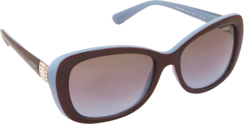 Vogue Cat-eye Sunglasses(Pink, Brown)
