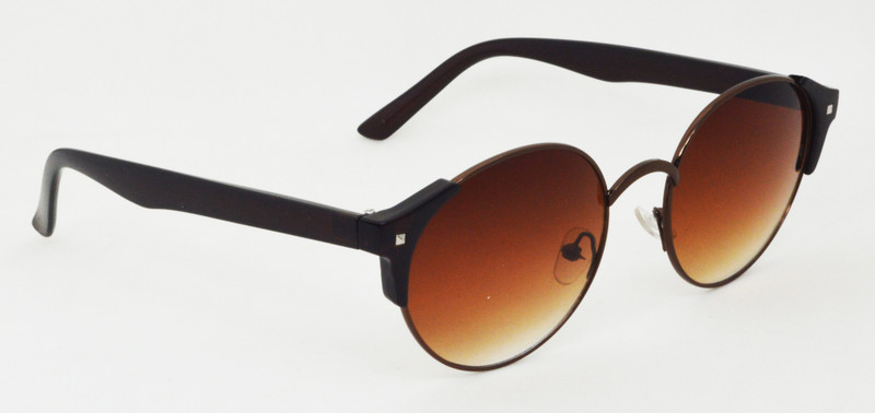 Hrinkar Round Sunglasses(Brown, Clear)