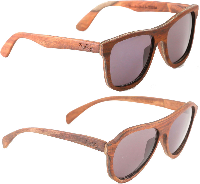 Wood Eye Wayfarer, Aviator Sunglasses(Grey)