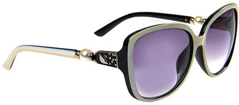 Specs N Lenses Round Sunglasses(Black)