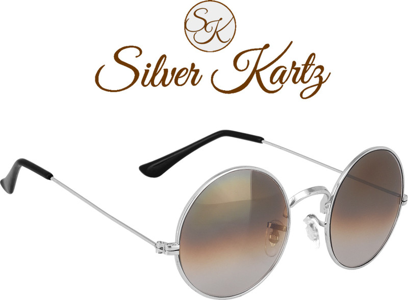Silver Kartz Round Sunglasses(Multicolor)