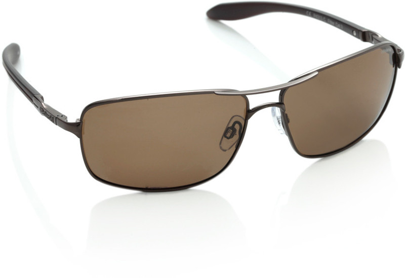 Polaroid Rectangular Sunglasses(Brown)