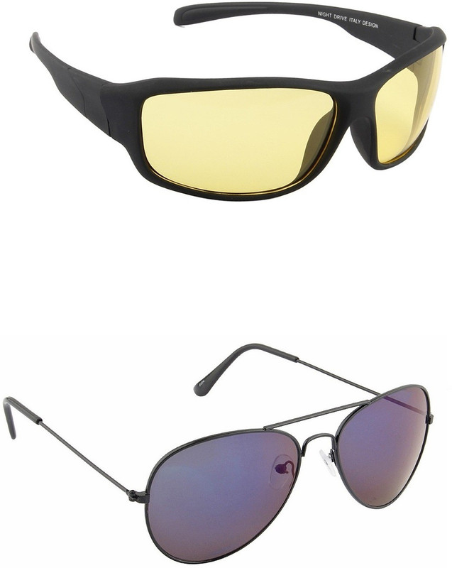 Irayz Sports Sunglasses(Yellow, Blue)