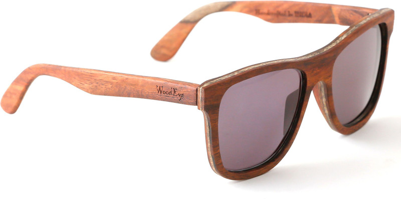 Wood Eye Wayfarer, Rectangular, Sports, Over-sized Sunglasses(Grey)