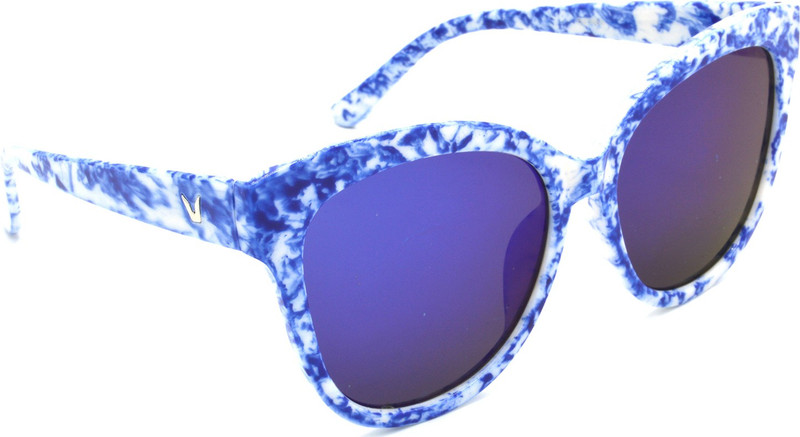 Hrinkar Cat-eye, Oval, Round Sunglasses(Blue)