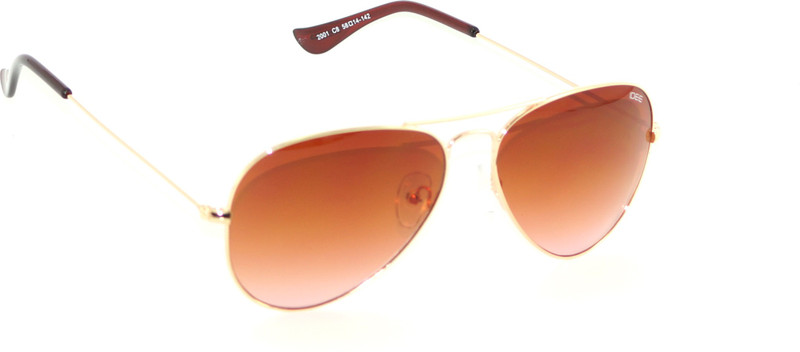 IDEE Aviator Sunglasses(Brown, Pink)