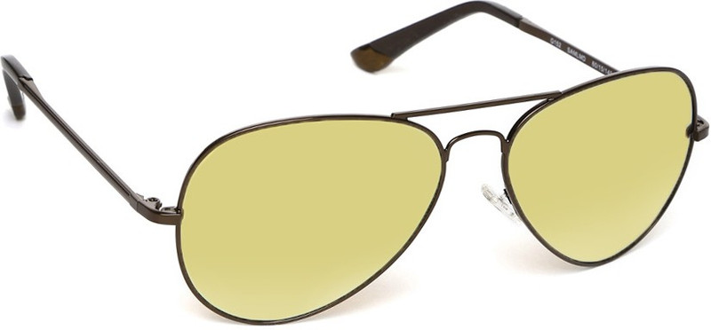 Glares by Titan Aviator Sunglasses(Golden)