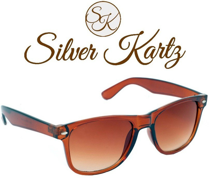 Silver Kartz Wayfarer Sunglasses(Brown)