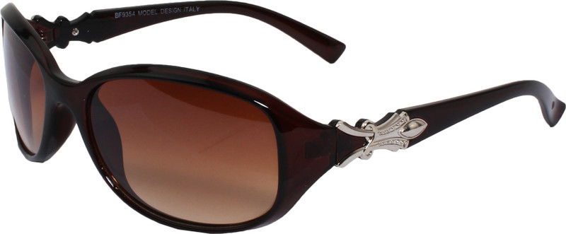Veins Oval Sunglasses(Brown)