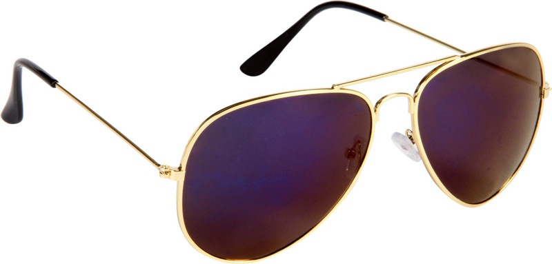 Cristiano Ronnie Aviator Sunglasses(Violet, Golden)