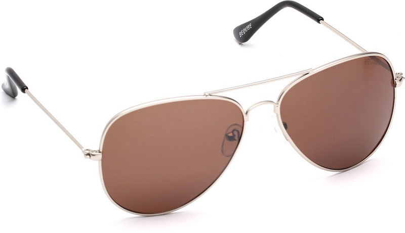 Beqube Aviator Sunglasses(Brown)