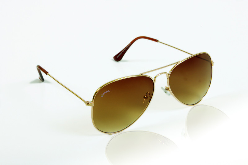 Glitters Aviator Sunglasses(Brown) image.