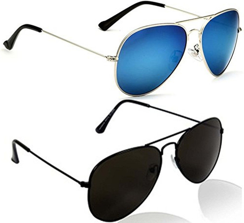 just style Aviator Sunglasses(Blue, Black)