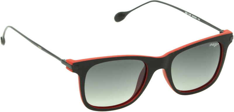 IMAGE Wayfarer Sunglasses(Black, Green)