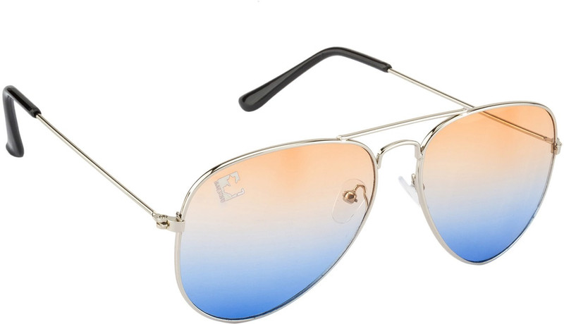 Clark N' Palmer Aviator Sunglasses(Orange, Blue)