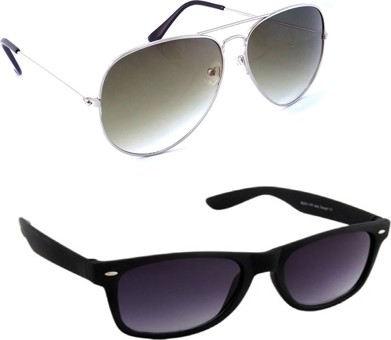 HE Aviator, Wayfarer Sunglasses(Black) HE Aviator, Wayfarer Sunglasses(Black)