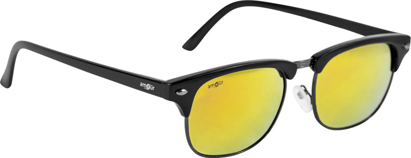 Amour Rectangular Sunglasses(Golden)