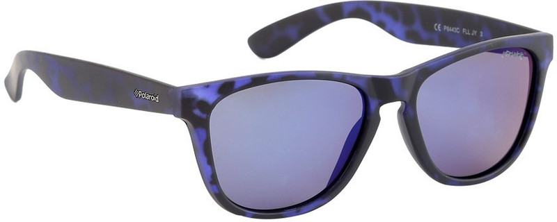 Polaroid Wayfarer Sunglasses(Grey, Blue)