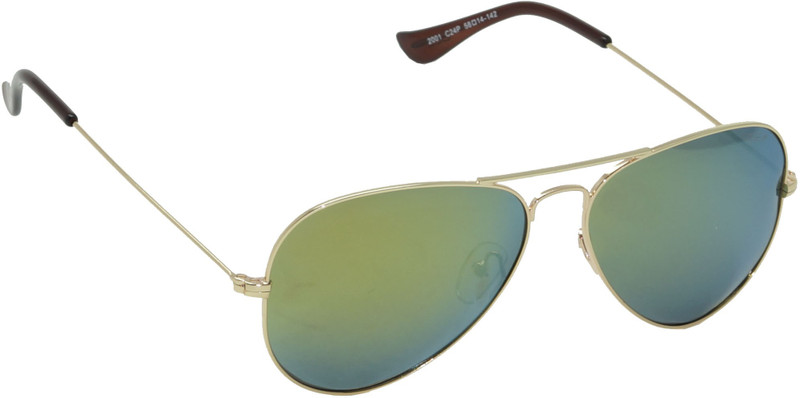 IDEE Aviator Sunglasses(Green, Multicolor)