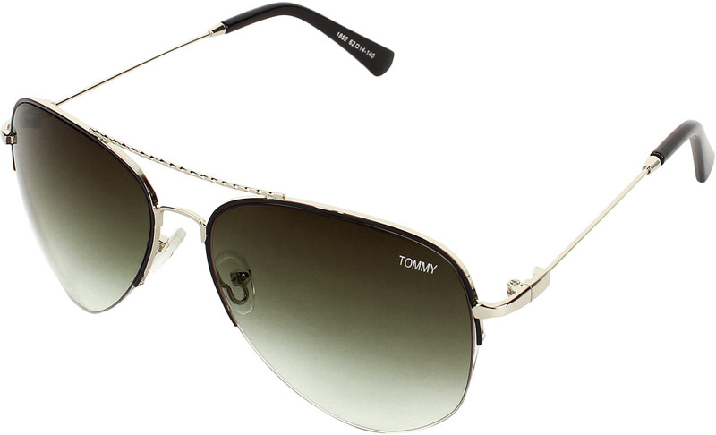 TOMMY FASHION Aviator Sunglasses(Green)