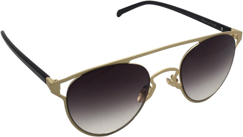 FashBlush Over-sized, Round Sunglasses(Grey)