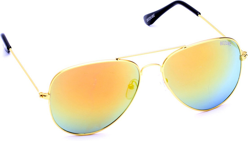 Beqube Aviator Sunglasses(Yellow)