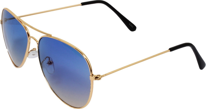 Veins Aviator Sunglasses(Blue)