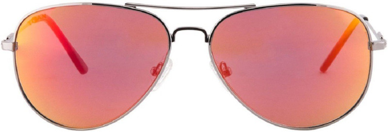 Glares by Titan Aviator Sunglasses(Red)