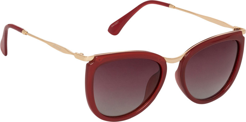 Cristiano Ronnie Cat-eye Sunglasses(Brown, Red)