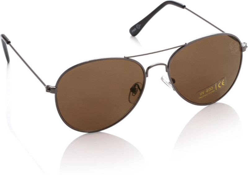 Flying Machine Aviator Sunglasses(Brown)