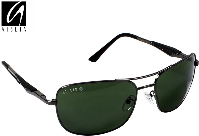 Aislin Aviator, Rectangular Sunglasses(Green) Aislin Aviator, Rectangular Sunglasses(Green)