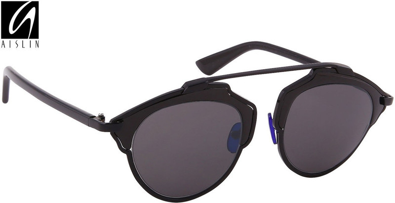 Aislin Round, Cat-eye Sunglasses(Black) Aislin Round, Cat-eye Sunglasses(Black)