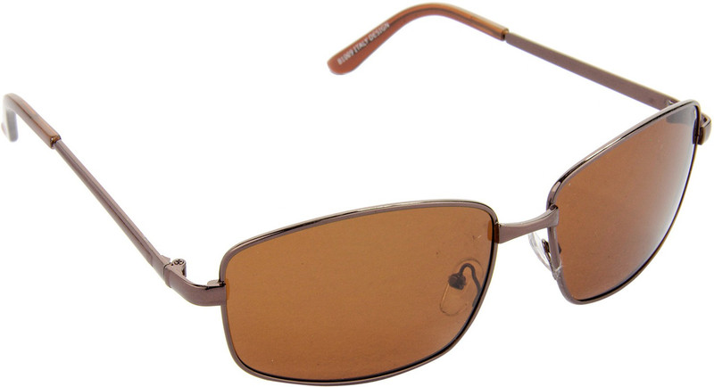 Hrinkar Rectangular Sunglasses(Brown)