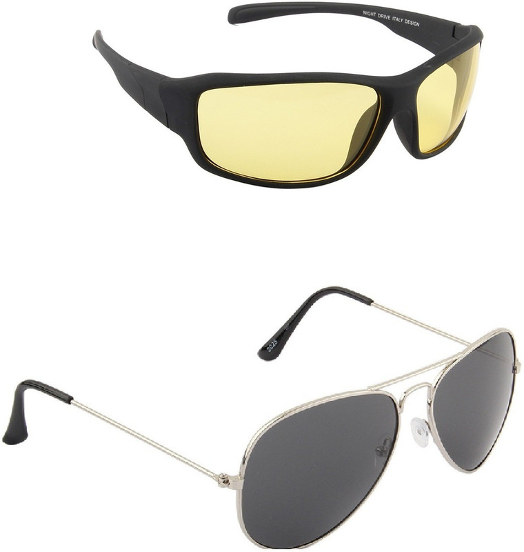 Irayz Sports Sunglasses(Yellow, Black)