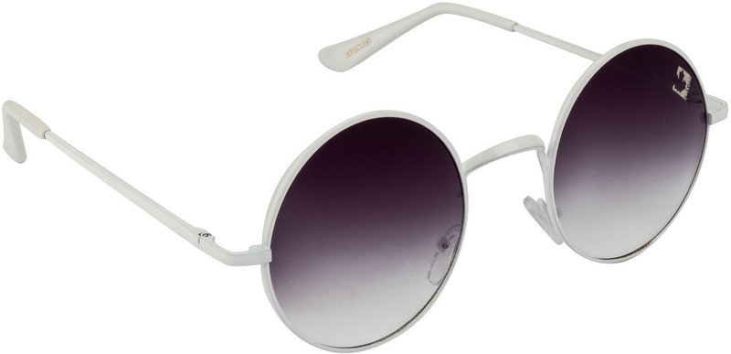 Clark N' Palmer Round Sunglasses(Violet, Clear)