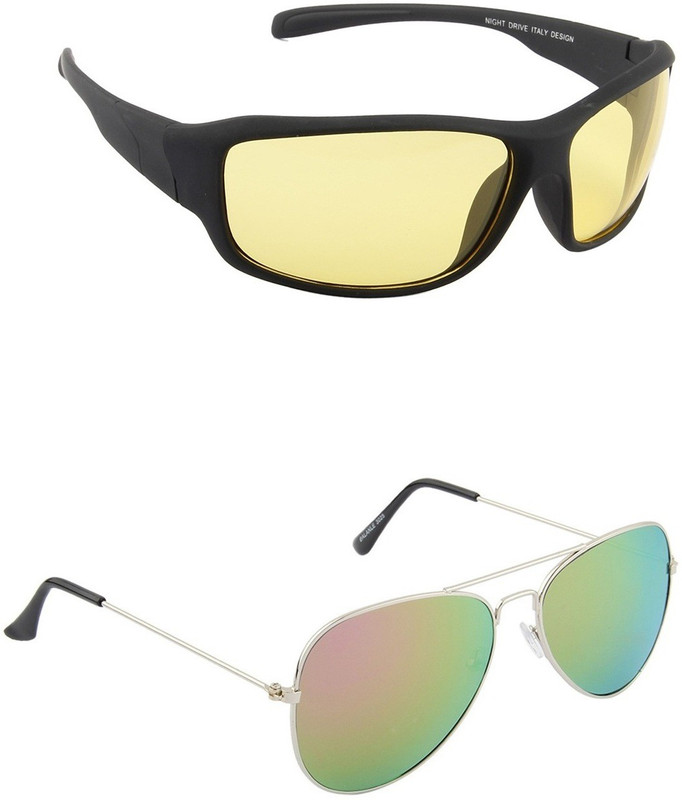 Irayz Sports Sunglasses(Yellow, Green)