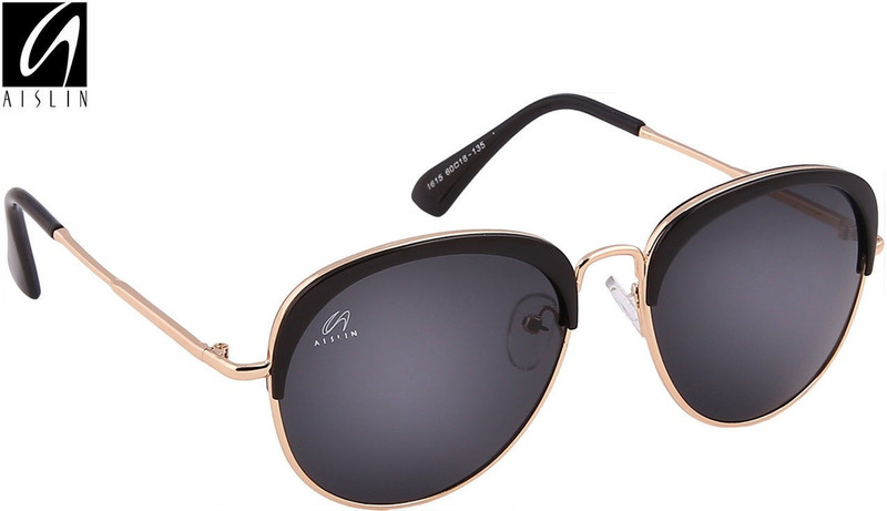 Aislin Round, Aviator Sunglasses(Black) Aislin Round, Aviator Sunglasses(Black)