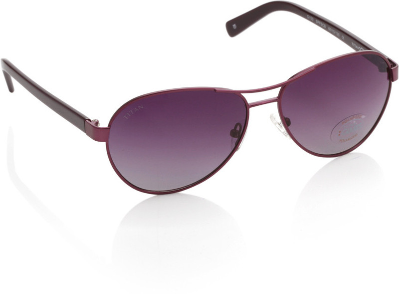 Glares by Titan Aviator Sunglasses(Violet)